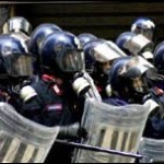 Italian riot police at G8 summit, AP